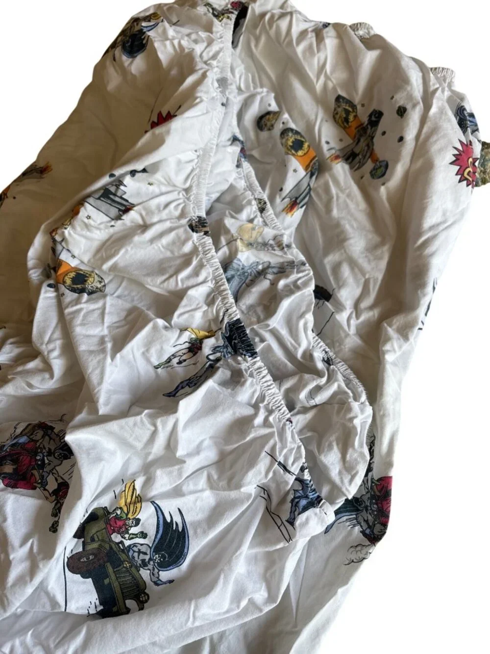 Pottery Barn Kids Batman Full Set Flat Fitted Sheet Pillow Case Cotton